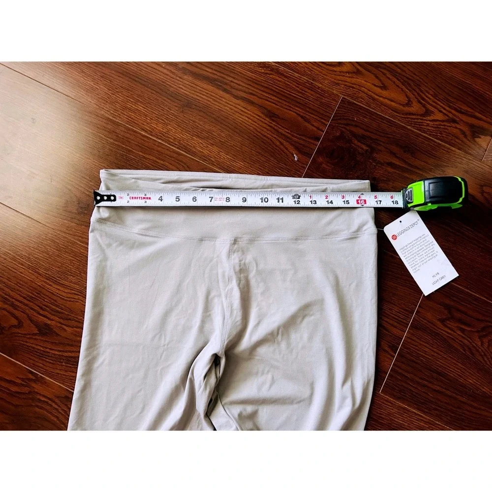 Leggings Depot Light Grey High Waisted Opaque 4-Way Stretch Leggings 1X Womens - Picture 7 of 9